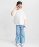パンツ 裾フリンジフレアデニムパンツ キッズ ...の詳細画像5