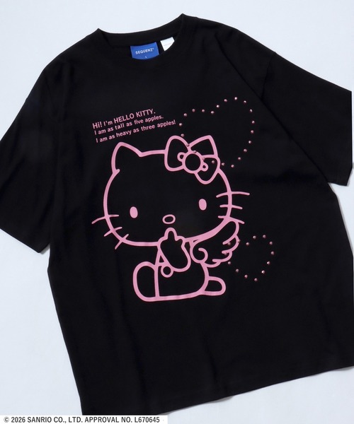 sanrio（サンリオ） tシャツ 半袖 HELLO KITTY LOVE SEQUENZ TEE