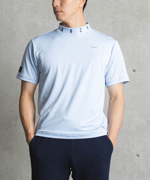 archivio（アルチビオ） tシャツ 速乾 「MENS」ネック刺繍UV速乾プル