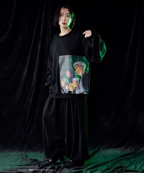 「Ellno Loset」 スウェットカットソー LARGE ブラック メンズ_画像3