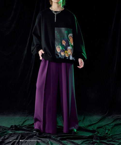 「Ellno Loset」 スウェットカットソー LARGE ブラック メンズ_画像5