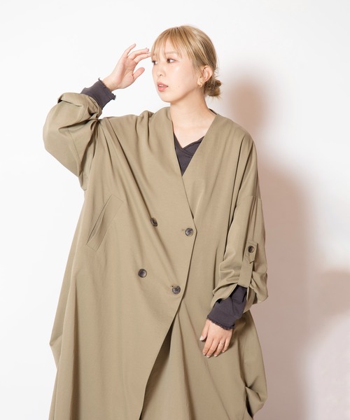 OSMOSIS（オズモーシス） コート アウター ダブルブレストビッグコート 