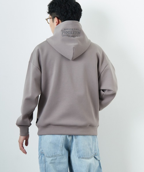 「PENDLETON」 プルオーバーパーカー M グレイッシュベージュ レディースの画像
