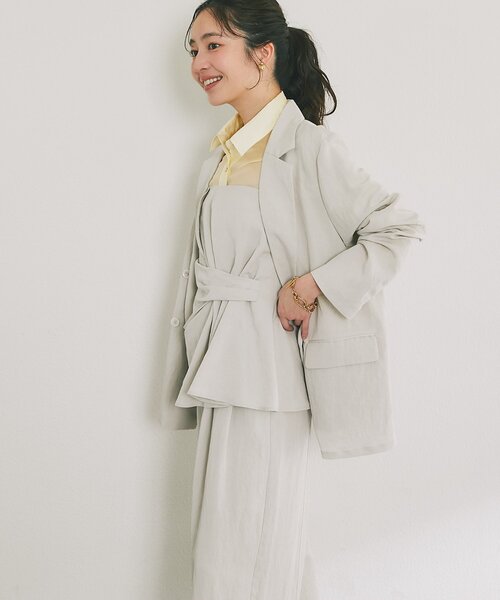ボンボン様 ジャケット Sピンクベージュ COOL STUDENT（クールスチューデント） GREY LETTERMAN POLY (灰色
