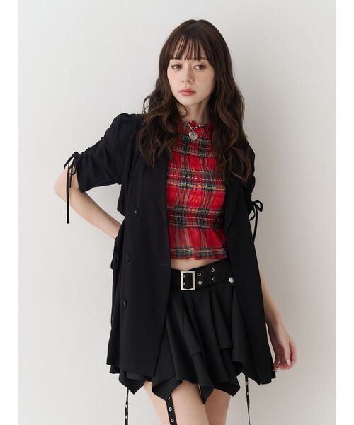 jouetie（ジュエティ） tシャツ 半袖 シャーリングシアートップス