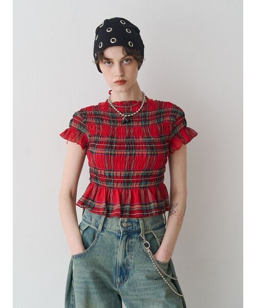 jouetie（ジュエティ） tシャツ 半袖 シャーリングシアートップス