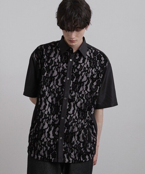tk.TAKEO KIKUCHI（ティーケータケオキクチ） シャツ 半袖レースシャツ