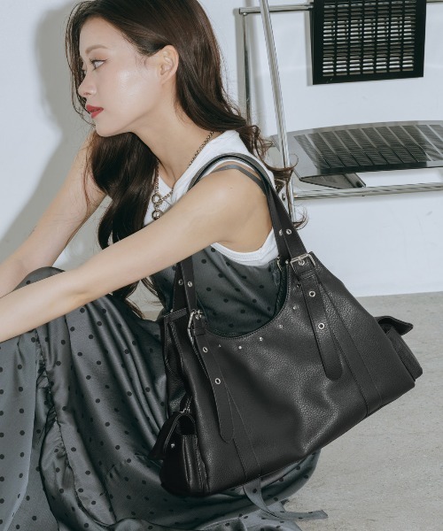 CELINE（セリーヌ） マカダム柄 サークルハンドル ハンドバッグ