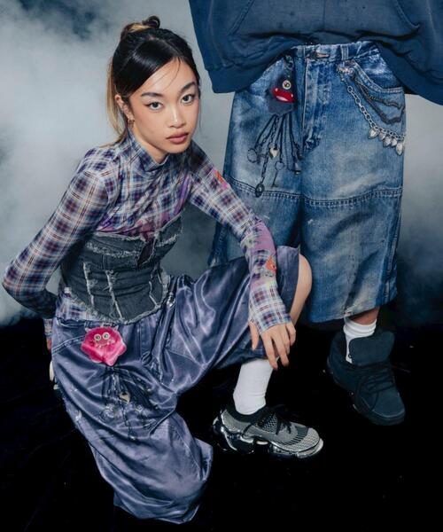 パンツ TALKING ABOUT THE ABSTRACTION/トーキングアバウトジアブストラクション/別注BAGGY SHORTS メンズの画像
