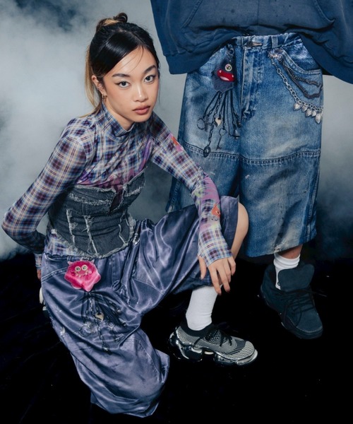 パンツ TALKING ABOUT THE ABSTRACTION/トーキングアバウトジアブストラクション/別注BAGGY SHORTS メンズの画像