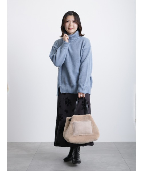 「Samansa Mos2 blue」 ロングスカート フリ- ベージュ レディース_画像3