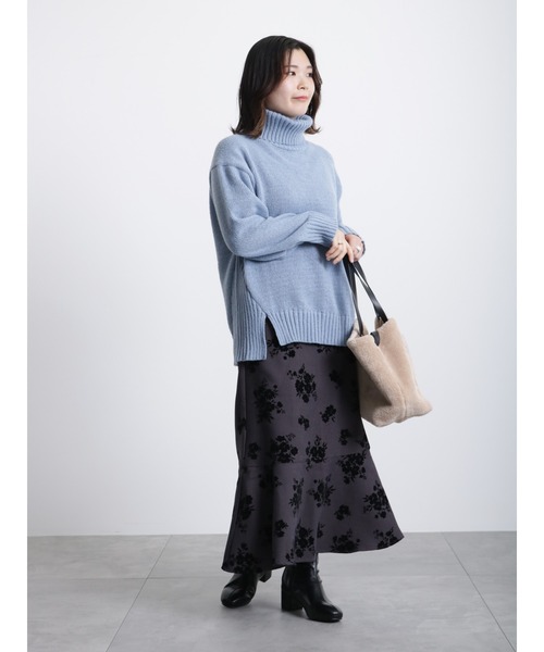 「Samansa Mos2 blue」 ロングスカート フリ- ベージュ レディース_画像5