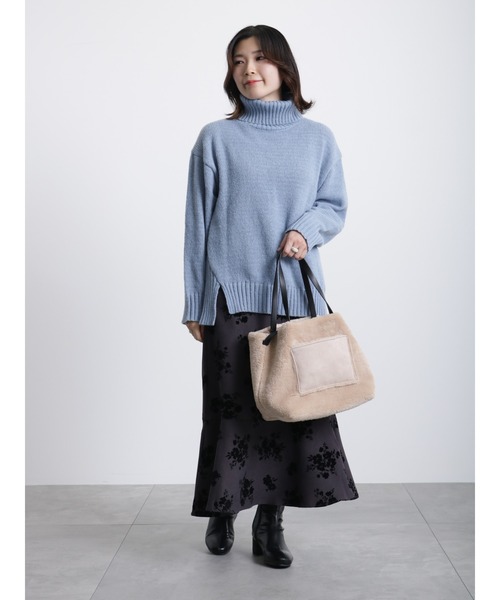 「Samansa Mos2 blue」 ロングスカート フリ- ベージュ レディース_画像6