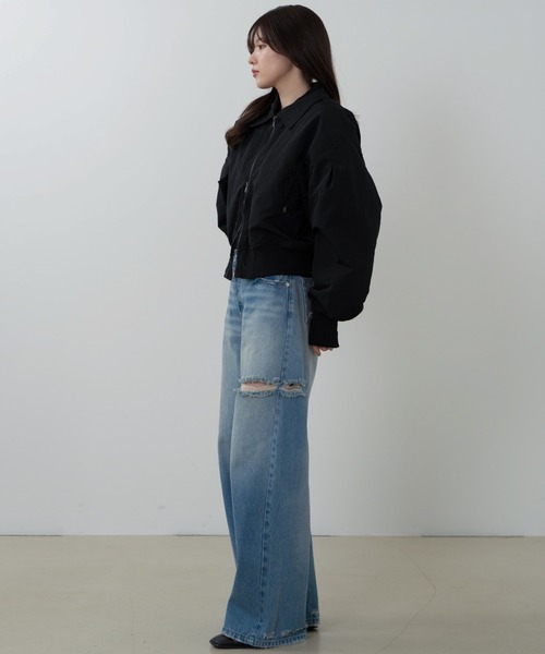 「SENEE」 デニムパンツ SMALL ブラック レディースの画像