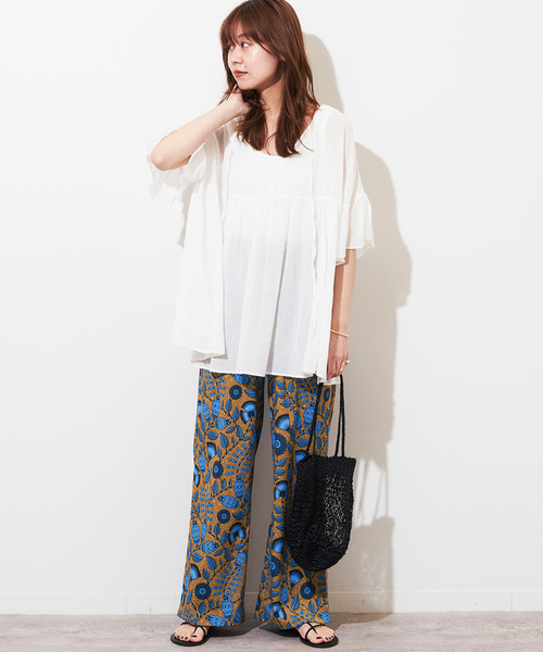 「JOURNAL STANDARD relume」 イージーパンツ FREE レッド レディースの画像