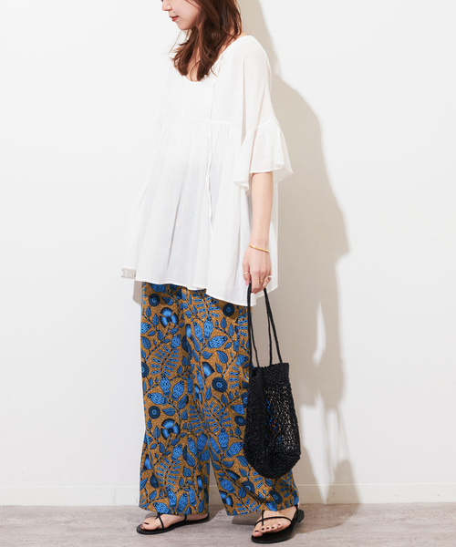 「JOURNAL STANDARD relume」 イージーパンツ FREE レッド レディースの画像