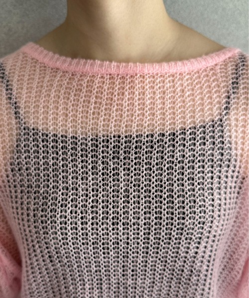 「feepur」 長袖ニット MEDIUM レッド レディース_画像4