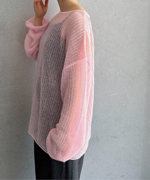 「feepur」 長袖ニット MEDIUM レッド レディース_画像5
