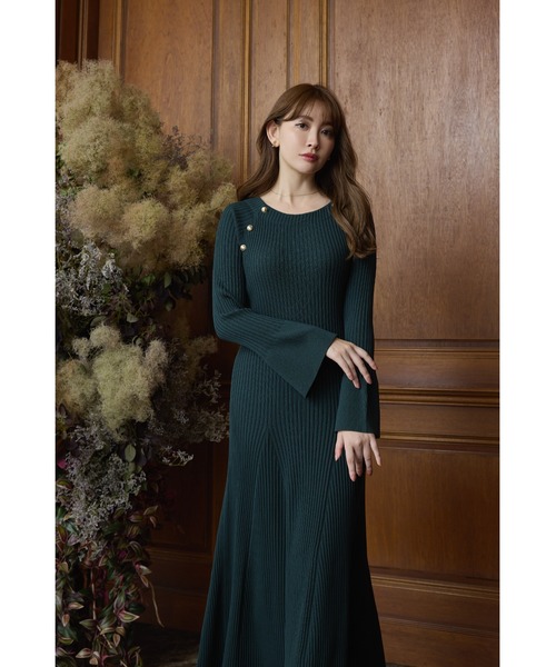 【新品未使用タグ付き】herlipto ニットワンピース Her lip to ニットワンピース S グリーン レディース : ZOZOTOWN Yahoo