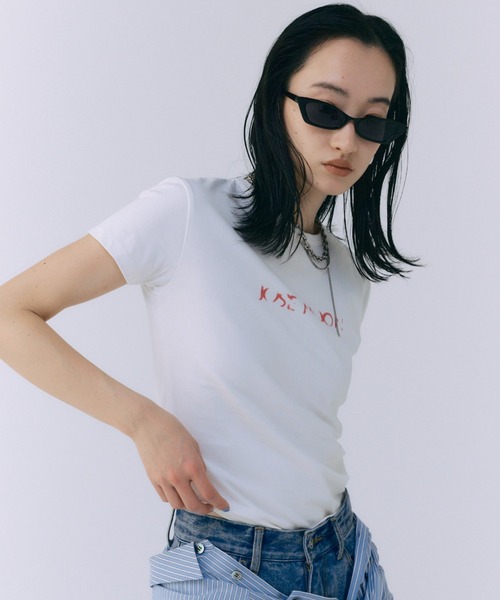 「JOSE MOON」 半袖Tシャツ FREE チャコールグレー レディース_画像5