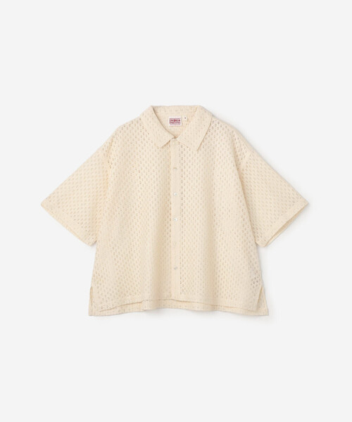 Bshop ブラウス シャツ INDIA INDUSTRY | フラワーレース 半袖シャツ