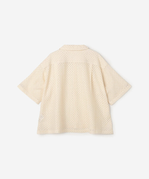 Bshop ブラウス シャツ INDIA INDUSTRY | フラワーレース 半袖シャツ