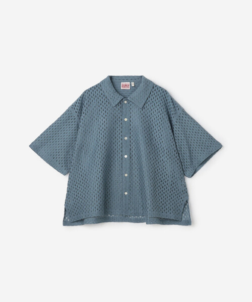 Bshop ブラウス シャツ INDIA INDUSTRY | フラワーレース 半袖シャツ
