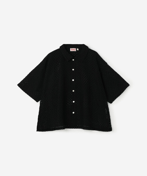 Bshop ブラウス シャツ INDIA INDUSTRY | フラワーレース 半袖シャツ