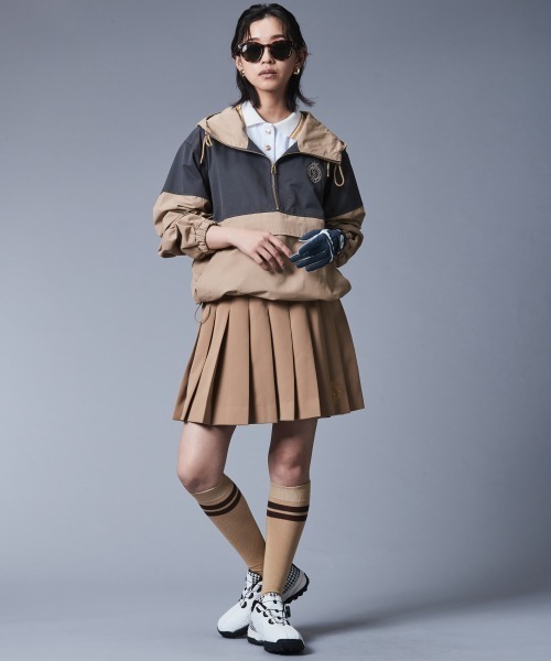 「CHIC STYLE」 プリーツスカート LL ベージュ レディース_画像3