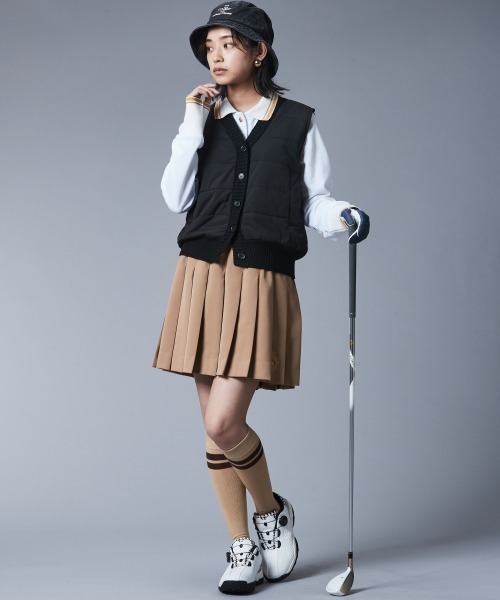 「CHIC STYLE」 プリーツスカート LL ベージュ レディース_画像9