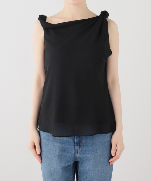 ブラウス シャツ 「BY SLOAN/バイ スローン」Georgette Knot Twist Top レディースの画像