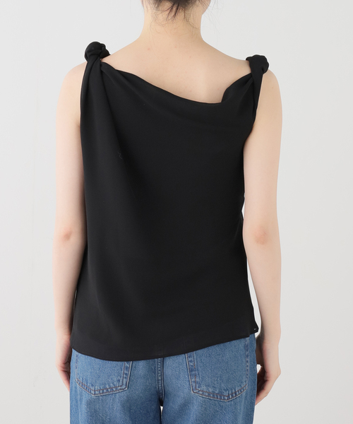 ブラウス シャツ 「BY SLOAN/バイ スローン」Georgette Knot Twist Top レディースの画像