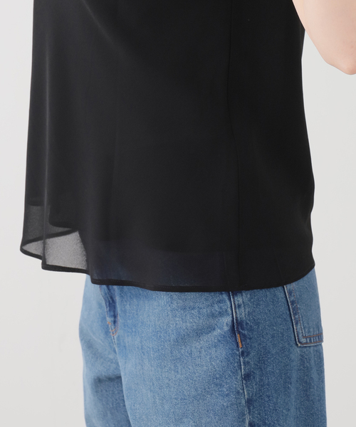 ブラウス シャツ 「BY SLOAN/バイ スローン」Georgette Knot Twist Top レディースの画像