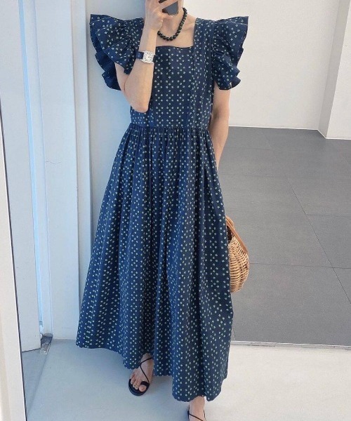 FAVORITO ワンピース フレアスリーブドット柄ワンピース : ZOZOTOWN 
