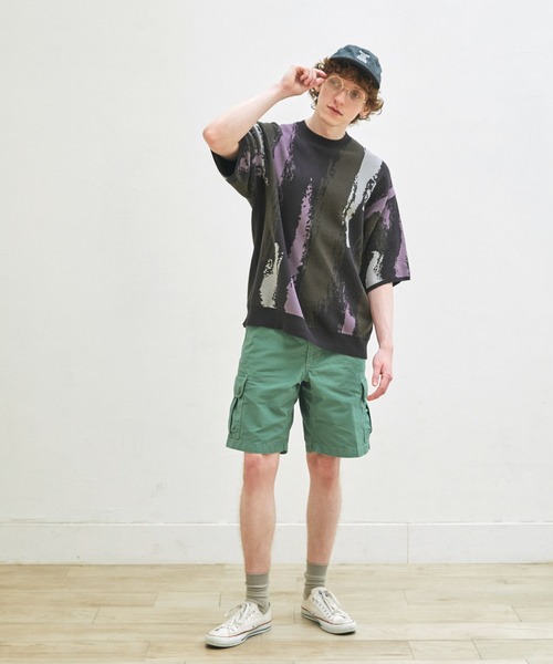 「EMMA CLOTHES」 半袖ニット L グリーン メンズ_画像7