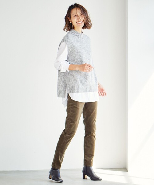 「J.PRESS」 ニットベスト MEDIUM ブラック レディース_画像2