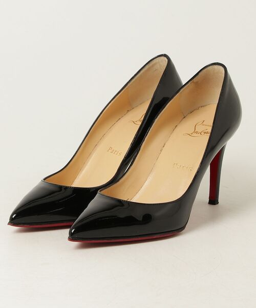 Christian Louboutin パテント パンプス 黒　36ハーフ Christian Louboutin（クリスチャンルブタン） パテントレザー
