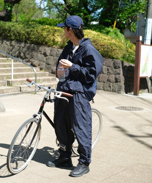 「BROKEN BASE」 パンツ MEDIUM ネイビー メンズ_画像7