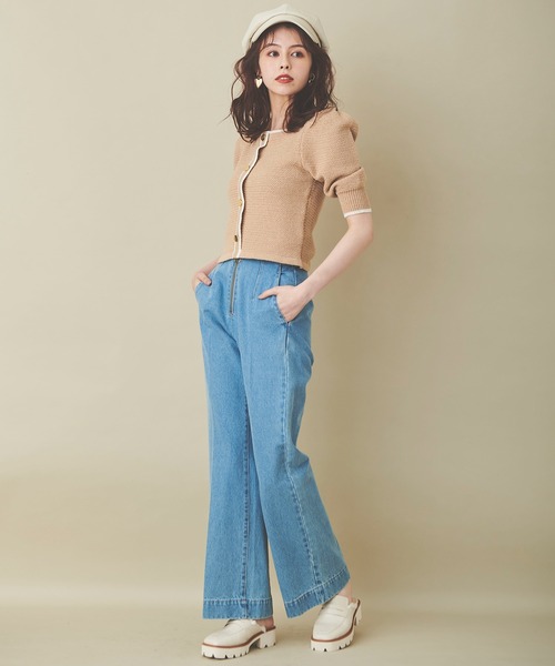 「31 Sons de mode」 デニムパンツ 38 ダークインディゴブルー レディース_画像8