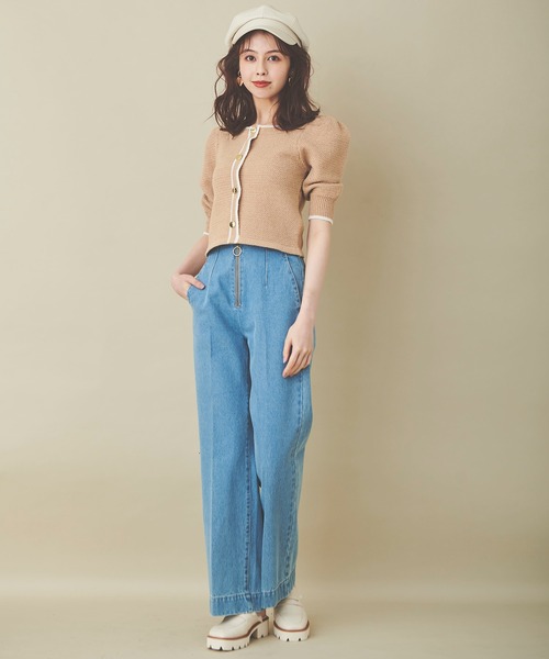 「31 Sons de mode」 デニムパンツ 38 ダークインディゴブルー レディース_画像9