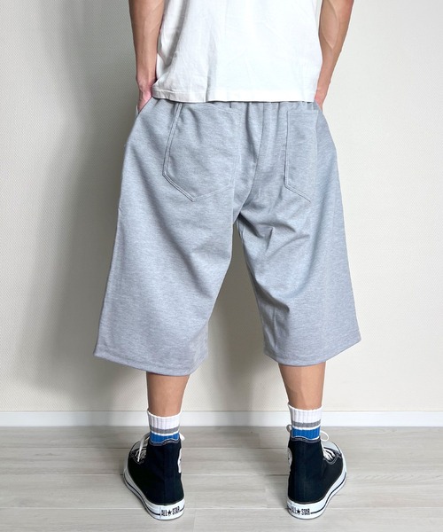 ベーシック ゴフコア コットンタッチ カーゴ バミューダパンツ BEATJIVE パンツ ストレッチジャージ素材 ワイドパンツ バギー