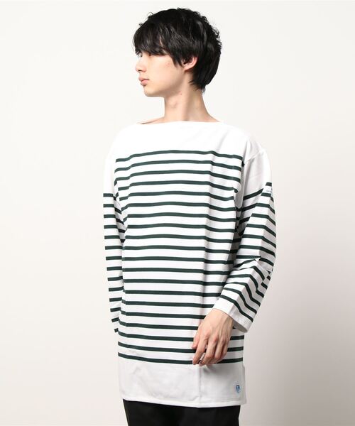 tシャツ RC01 6101C BOAT NECK L/S P.O. ビッグサイズ ラッセル フレンチ セーラーTシャツ メンズ レディース | ORCIVAL | 17