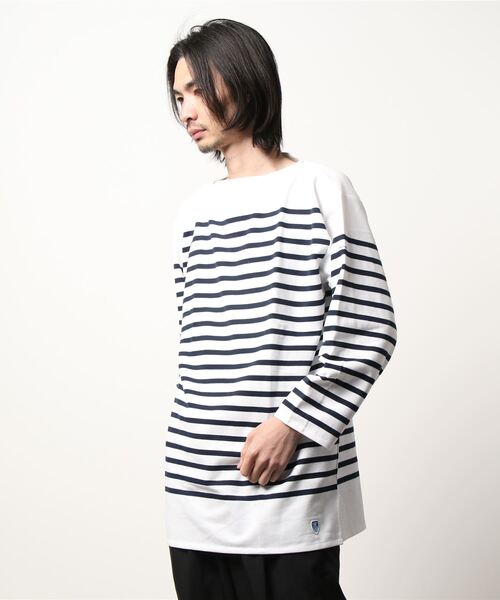 tシャツ RC01 6101C BOAT NECK L/S P.O. ビッグサイズ ラッセル フレンチ セーラーTシャツ メンズ レディース | ORCIVAL | 14