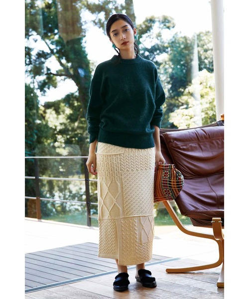 MEDE19F（メデジュウキュウ） スカート リメイク風ニットスカート