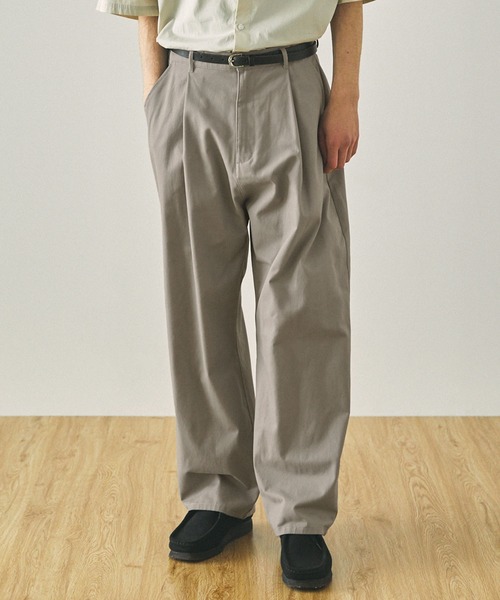 EMMA CLOTHES（エマクローズ） ワイドパンツ チノパン タックワイド