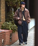 ワイドパンツ チノパン タックワイドバルーンシ...の詳細画像4