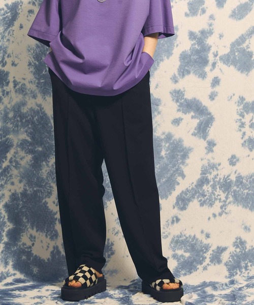 30 割引オフホワイト ブラック グリーン ブルー レッド 0 メンズ S Mサイズ相当 1 メンズ M Lサイズ相当 2 メンズ L Xlサイズ相当 値下げ パンツ ユニセックスアイテム 梨地ダブルクロスピンタック1タックワイドパンツ Maison Special メゾン