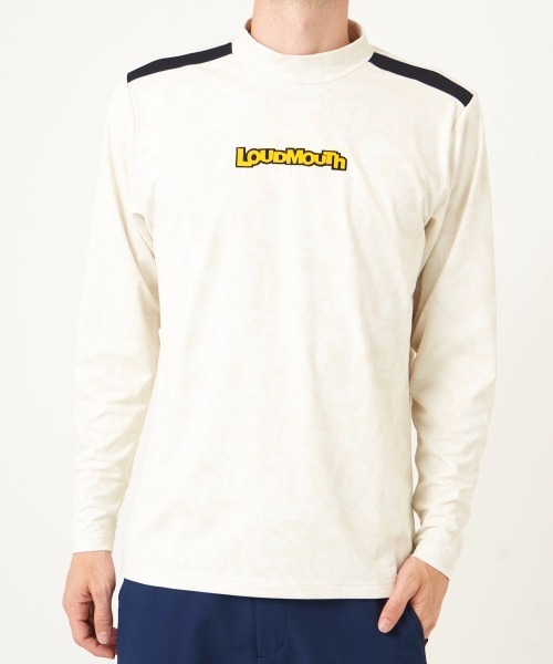 ラウドマウス　モックネックTシャツ LOUDMOUTH ラウドマウス モックネック Tシャツ ファスナー 黒 L