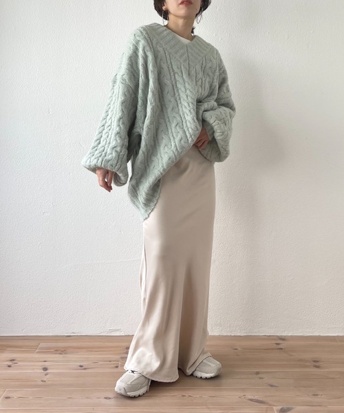 yae Relax satin skirt リラックスサテンスカート　ロング yae】Relax satin skirt – LA BELLE ETUDE online store