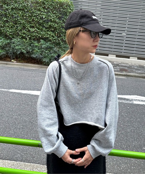 feepur トレーナー スウェット アウトロックラグランショート